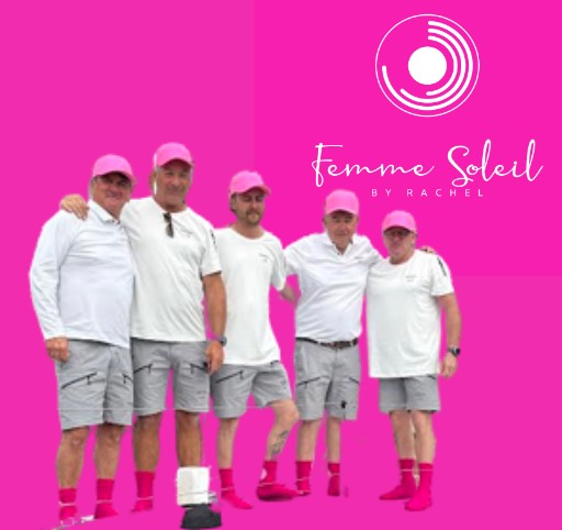 Maluka Team in Fastnet wearing pink apparel sailing functional from Femme Soleil by Rachel