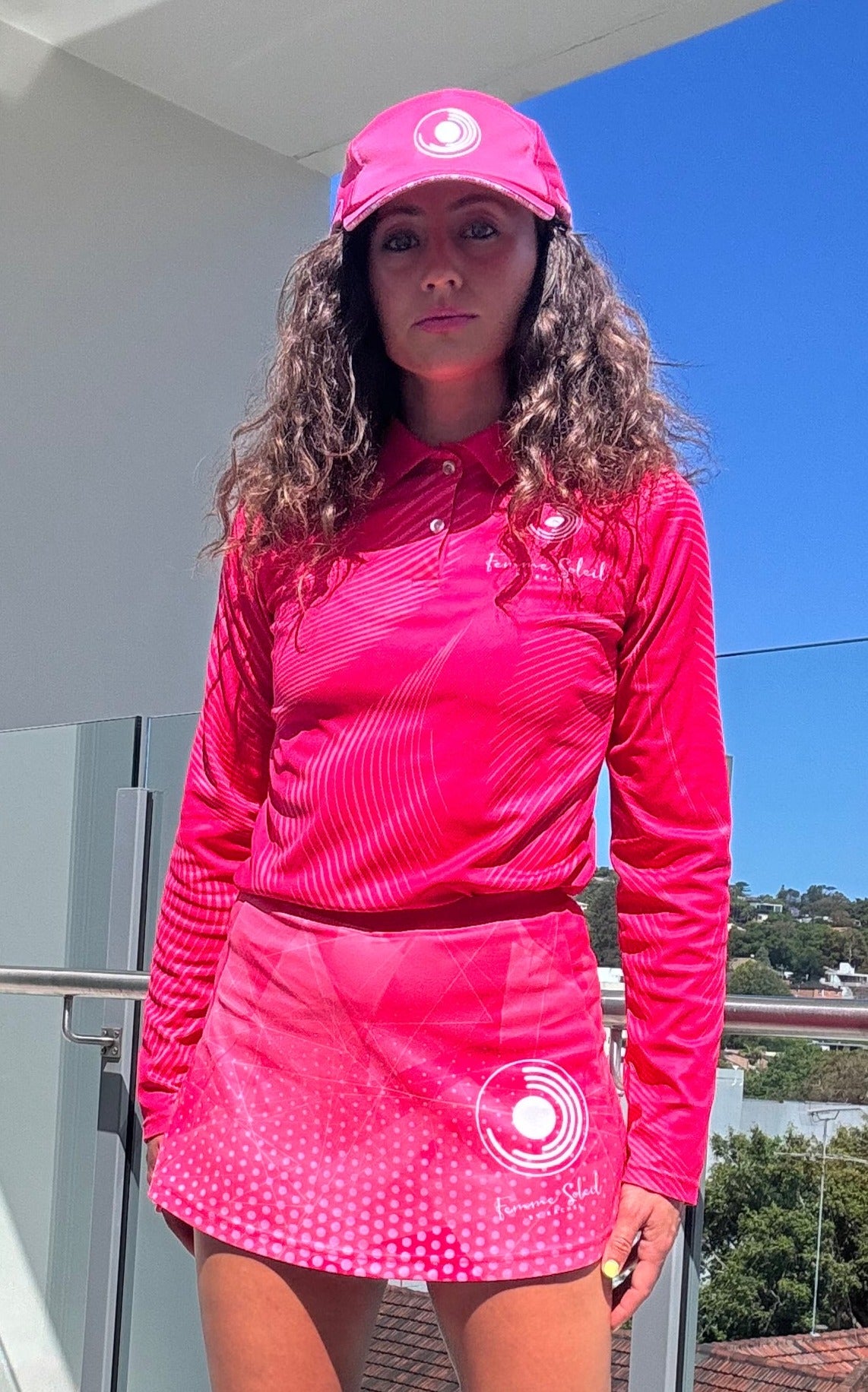 Pink Breathable collared long sleeved Femme Soleil by Rachel sailing shirt